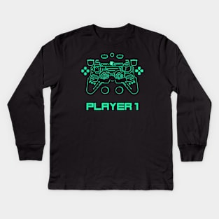 Player 1 Kids Long Sleeve T-Shirt